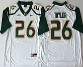 Men's Miami Hurricanes #26 Sean Taylor White Stitched NCAA Nike College Football Jersey,baseball caps,new era cap wholesale,wholesale hats